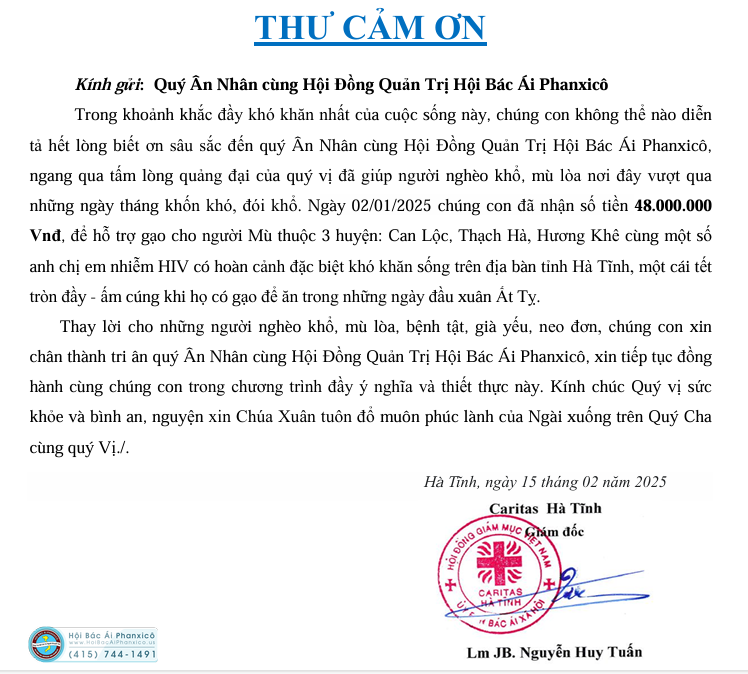 Thư cảm ơn